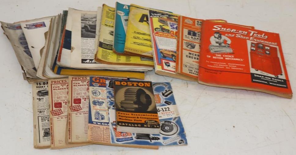Group of 15 Automobile Related Catalogs and Manuals: Largest is 8.5x11