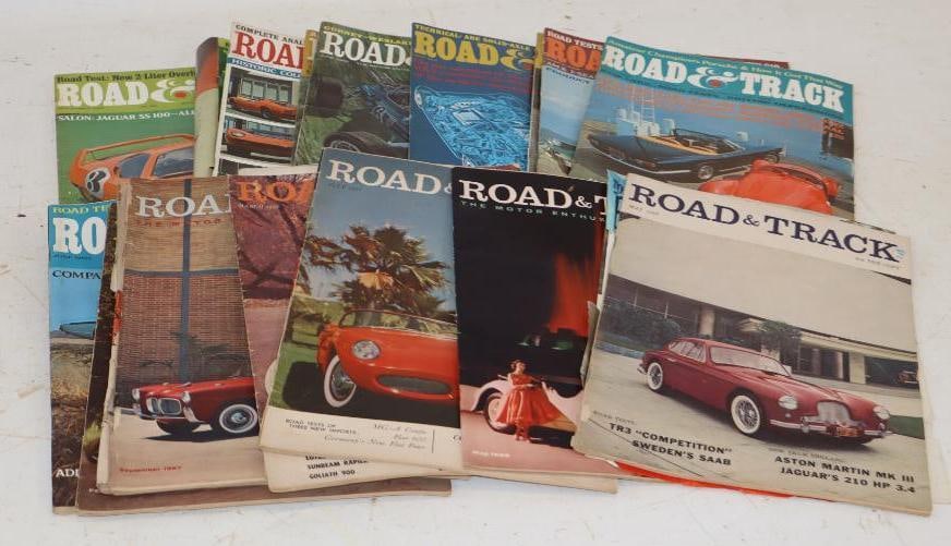 Group of 17 1950s and 1960s Road and Track Car Magazines (1 of 5)