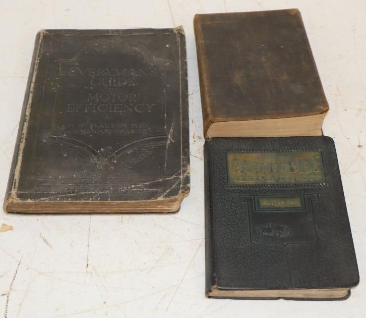 Group of 3 1920s Automobile Reference and Repair Books: Largest is 9.5x6.5x1