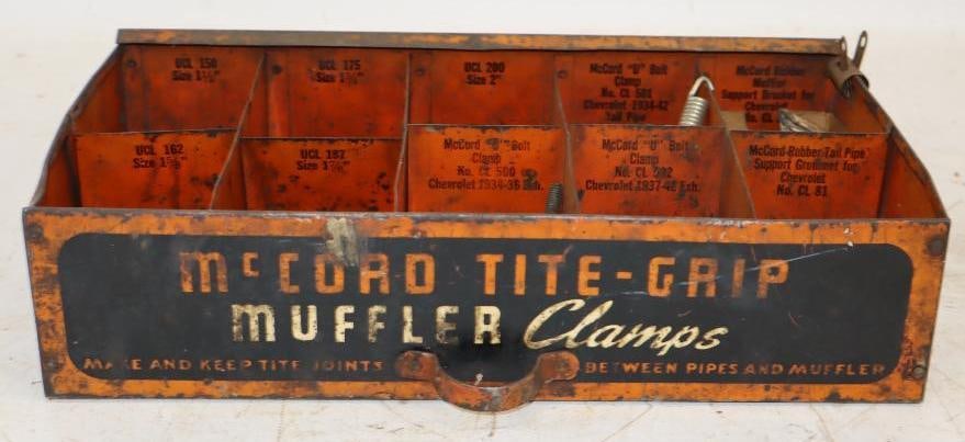 McCord Tite-Grip Muffler Clamps Counter Top Advertising Display: 7.5x14x3.5