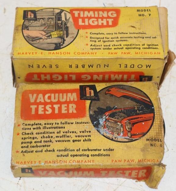 Harvey E.Hanson Timing Light and Vacuum Tester In Original Boxes (1 of 4)