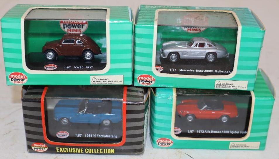 Group of 4 Model Power Mini Cars 1/87 Scale In Original Boxes (1 of 4)