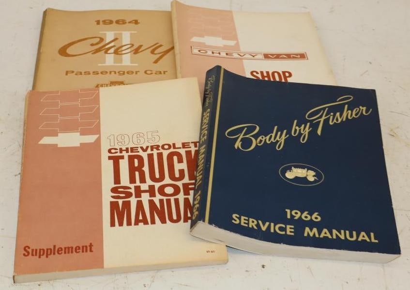 Group of 4 1960s GM Chevy Service Manuals (1 of 4)