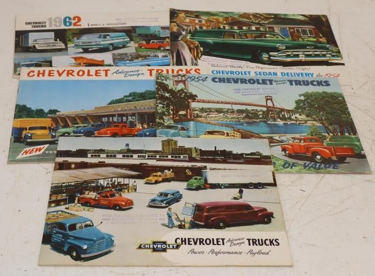 Group of 5 1950s &1960s Chevy Trucks Dealerships Brochure and Pamphlets (1 of 3)