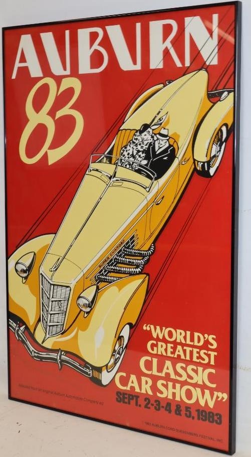 1983 Auburn Classic Cars Show Framed Picture: 36x24