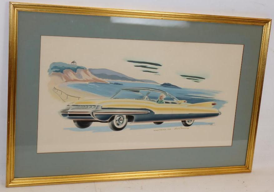1950s Chrysler Maxine Ragan Framed Illustration (1 of 3)