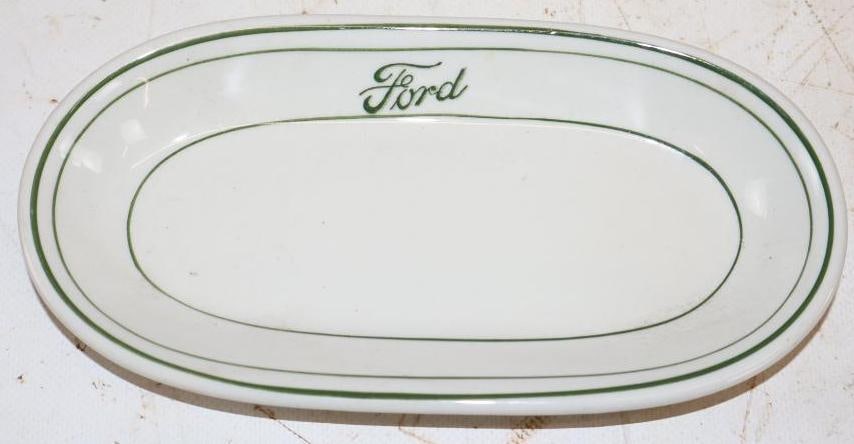 Ford Scrip Advertising Butter Dish: 4x7.5x1 Marked Sterling China