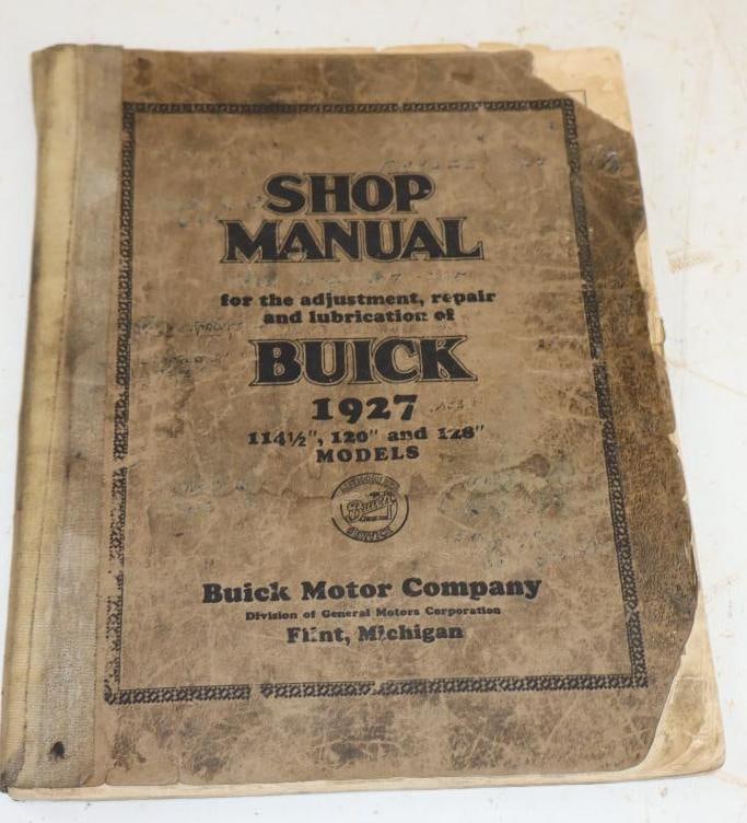 1927 Buick Motor Car Shop Manual: 8.5x11