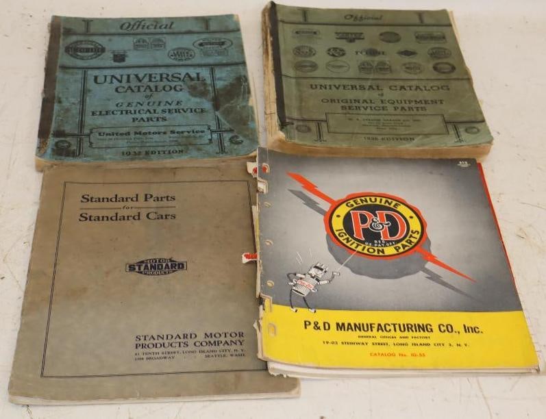 Group of 5 1930s Car Part Catalogs: 9x11x1 is The Largest
