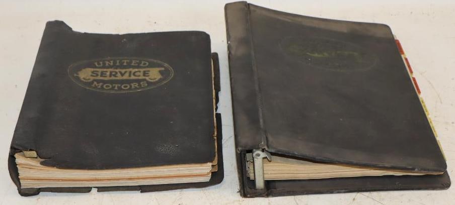 Group of 2 United Service Motors Parts Catalogs: Largest is 12x9.5x3