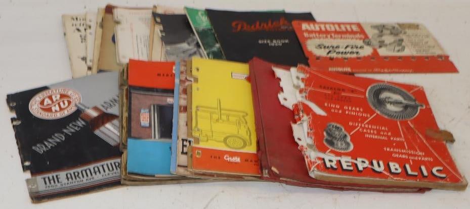 Group of 22 1930's-1960's Repair Manual Catalog Inserts: Largest is 8.5" x 11"