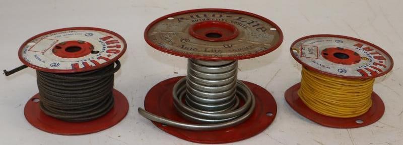 Group of 3 Auto-Lite Automotive Cable Spools (1 of 3)