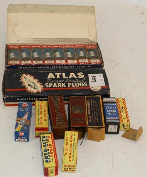 Group of 25 Champion, AC, Atlas, and Auto-Lite Spark Plugs in Original Boxes (1 of 4)