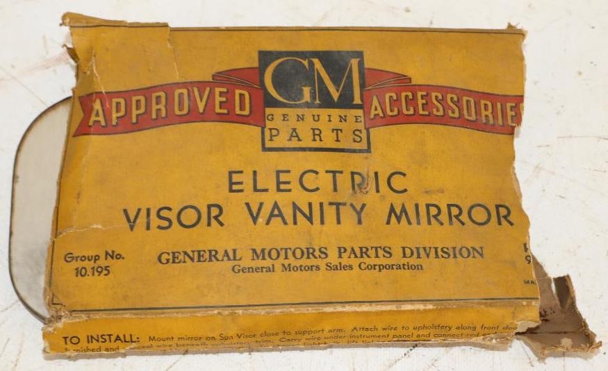 GM Genuine Parts Electric Visor Vanity Mirror in Original Box: 8.5" x 5.5" x 2"