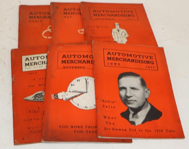 Group of 6 1936-37 Automotive Merchandising Magazines: 8" x 6" each