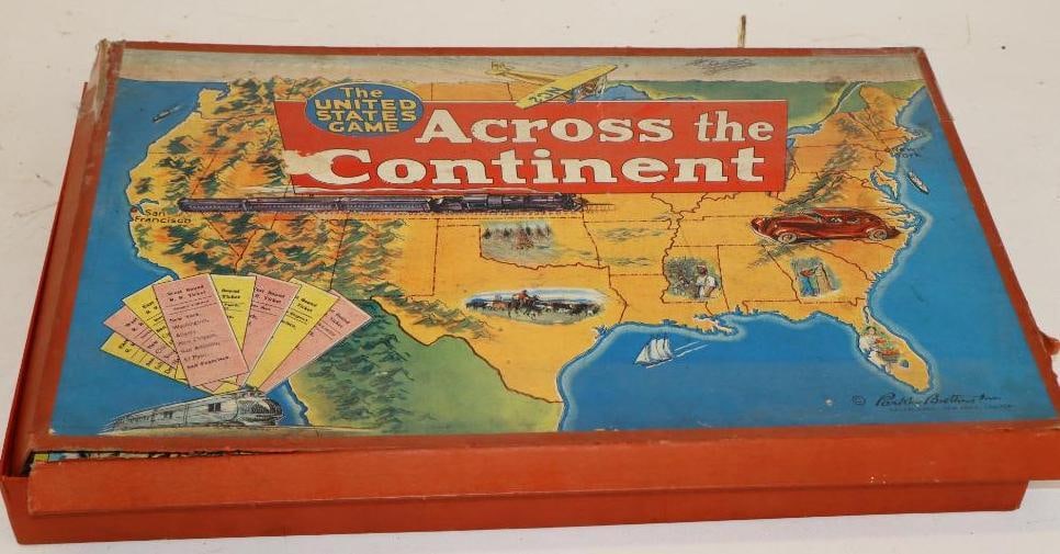 1920's Across The Continent Parker Brothers Board Game in Original Box (1 of 4)
