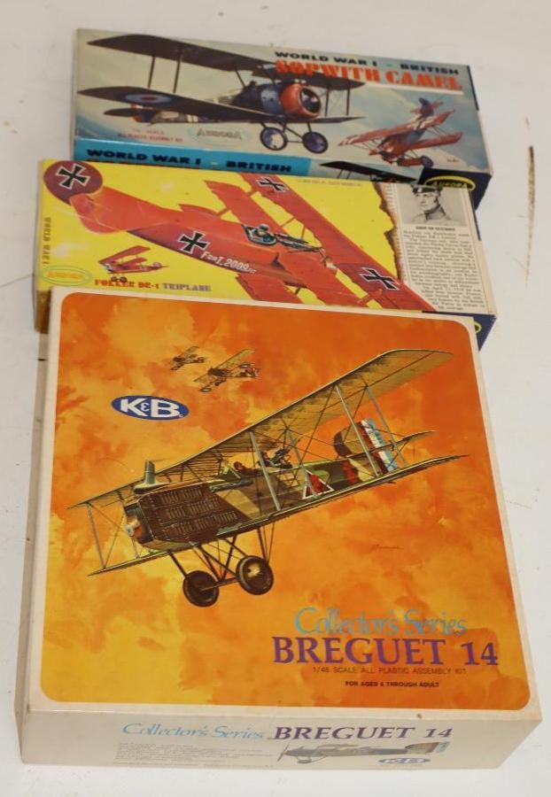 Group of 3 1960's-70's Model Airplanes in Original Boxes (1 of 5)