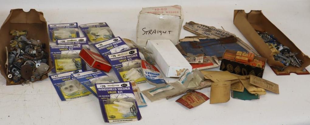 Large Group of Windshield Washer Valve Kits, Wiper Arm Display, and Amco NOS Adapters (1 of 9)