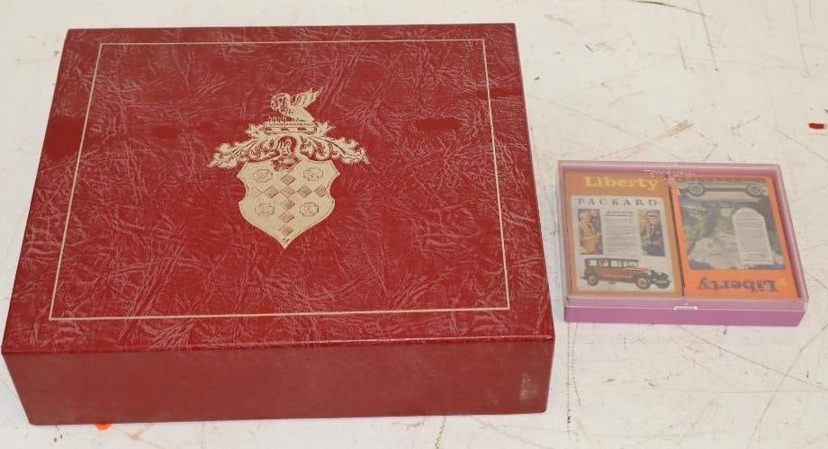 Group of 2 Packard Signed History Book, and Unused Playing Cards (1 of 3)