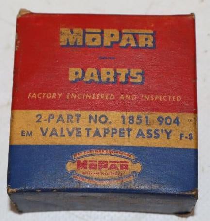 Mopar '58 Dodge Valve Assembly in Original Box: 2" x 2.5" x 1"