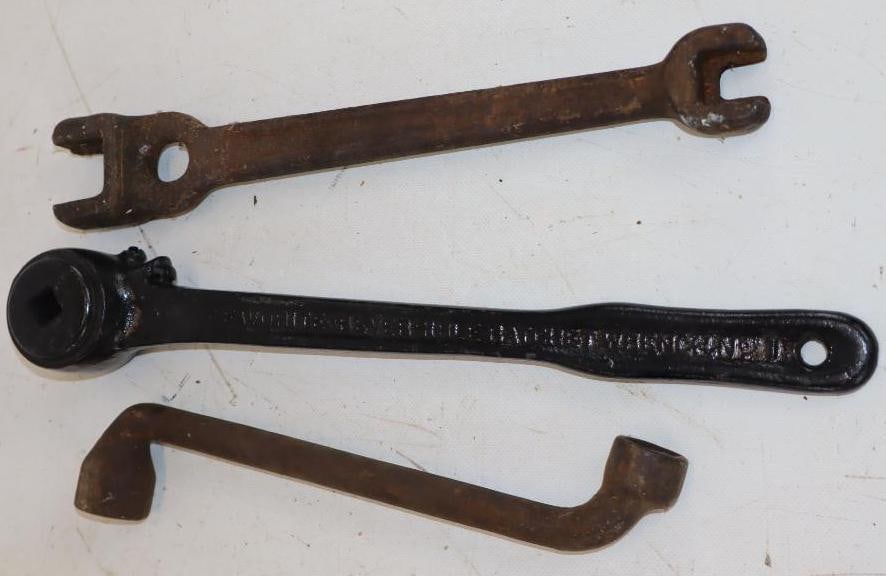 Group of 3 Spare Tire Wrenches: Largest is 14.5" x 2" x 2"