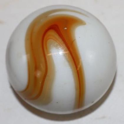 White and Tan Marbled Automobile Shift Knob (1 of 2)