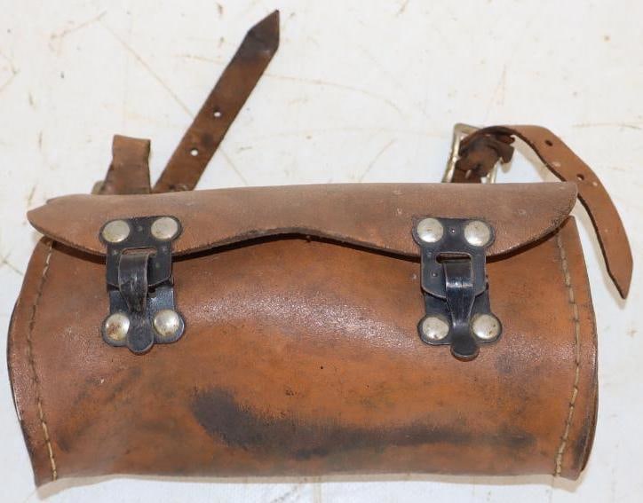Early Leather Bicycle Saddle Bag (1 of 2)