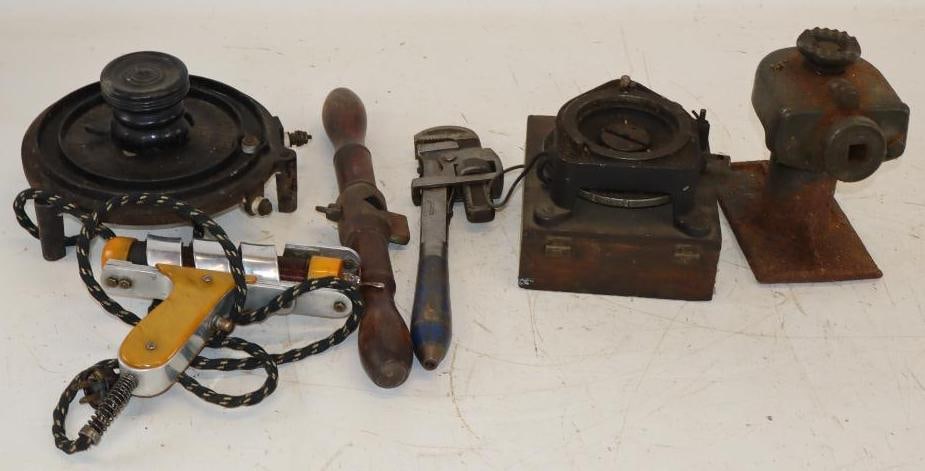 Group of 6 Automobile Related Jacks, Tools, Timing Light, and Leonard Electric Dial (1 of 5)