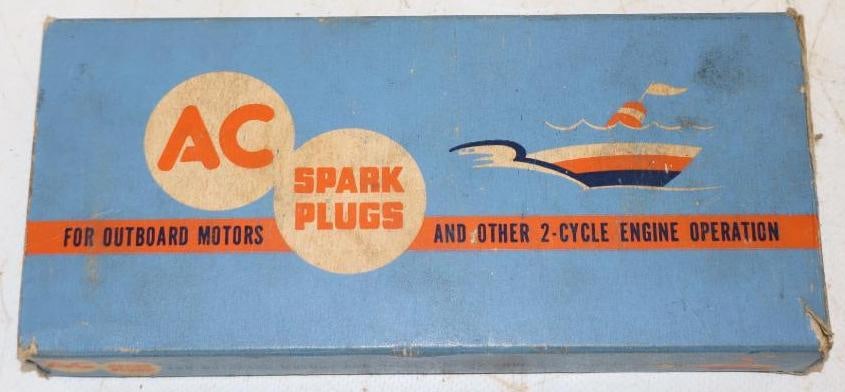 Group of 7 AC Outboard Spark Plugs in Original Box (1 of 2)