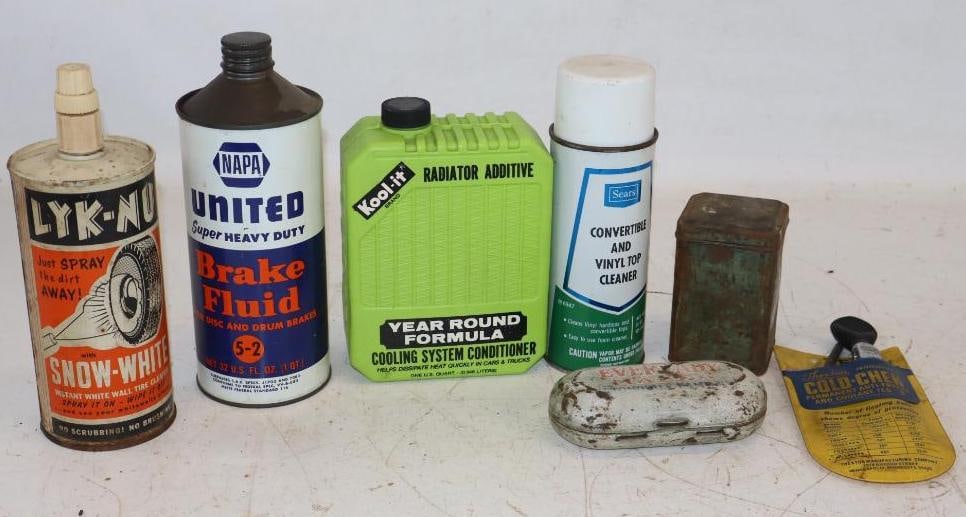 Group of 7 Automobile Related Product Containers, and Antifreeze Tester (1 of 5)