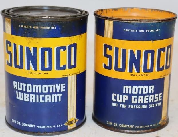 Group of 2 Sunoco One Pound Grease Cans (1 of 2)