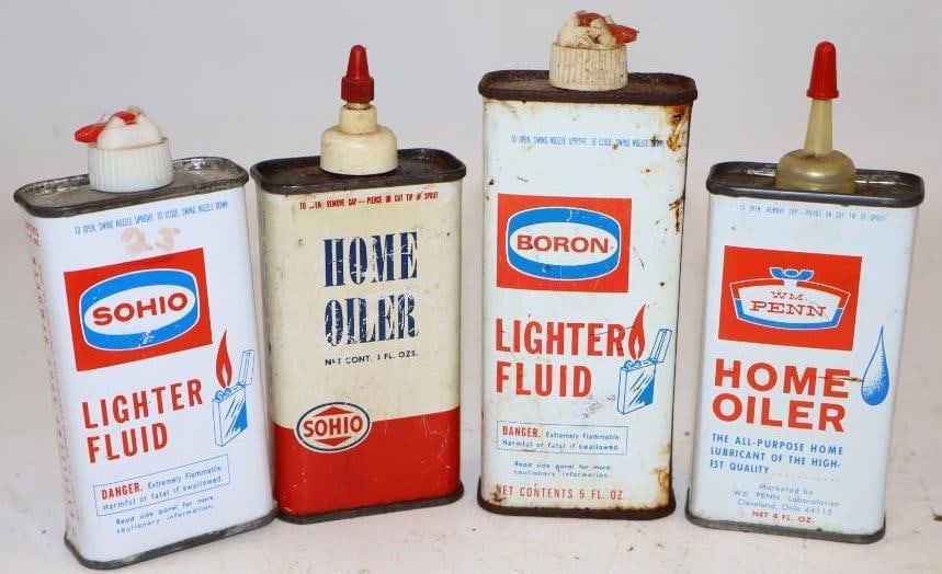 Group of 4 Wm. Penn Boron and Sohio Handy Oiler Cans (1 of 2)