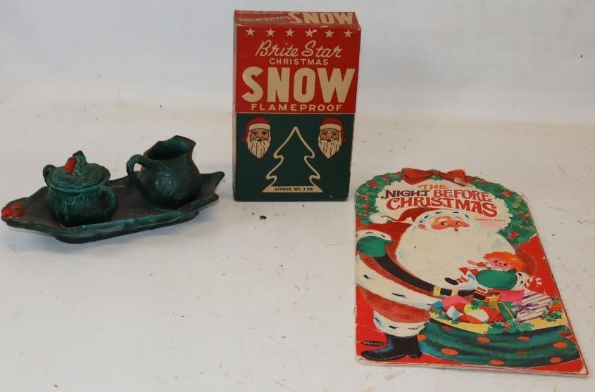 Group of 3 1968 'The Night Before Christmas' Children's Book & Bright Star Christmas Snow in (1 of 5)