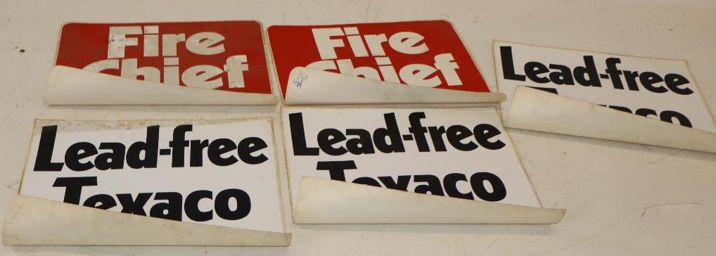 Group of 5 Texaco & Fire Chief Gas Pump Advertising Decals (1 of 4)
