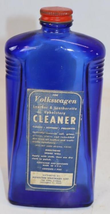 Volkswagen Leather & Upholstery Cleaner Glass Bottle: 16 oz empty
