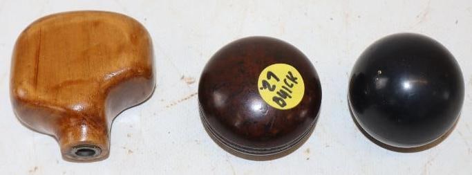 Group of 3 Wood & Bakelite Automobile Shift Knobs (1 of 3)