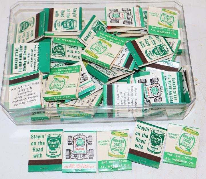 Group of 65 Quaker State Advertising N.O.S. Matchbooks (1 of 3)