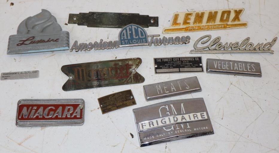 Group of 13 Household Appliance Name & Serial Tags (1 of 8)