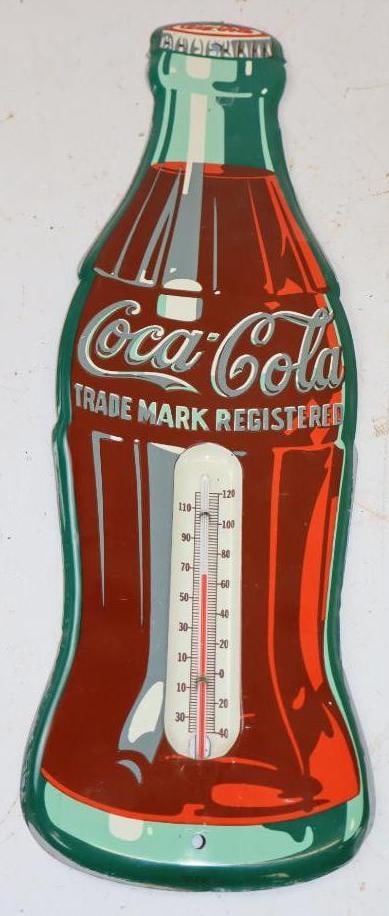 Coca-Cola Bottle Shaped Advertising Thermometer (1 of 2)