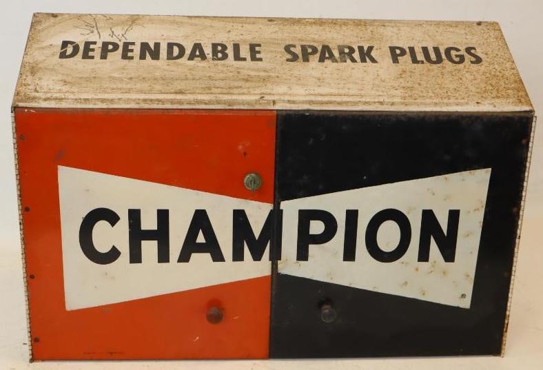 Champion Spark Plug Advertising Locking Cabinet (1 of 4)