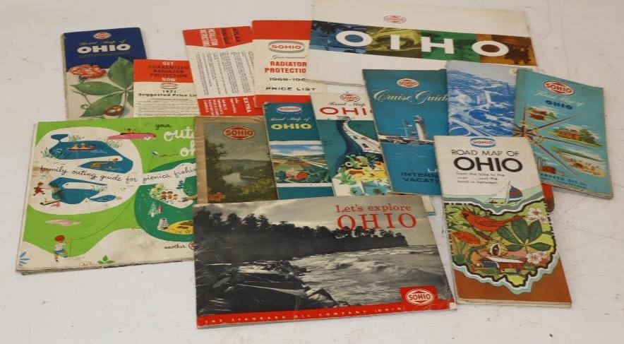 Group of 14 Sohio Advertising Gas Station Maps & Charts (1 of 6)
