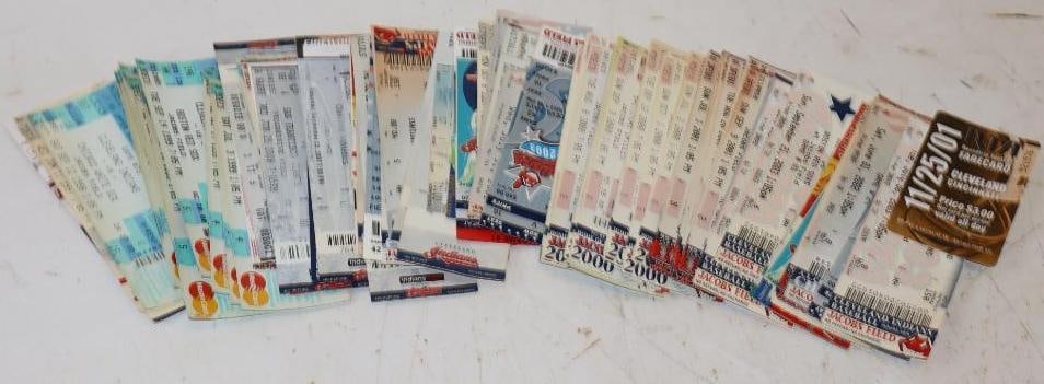 Group of 109 Vintage Cleveland Indians Jacobs Field Game Tickets (1 of 5)