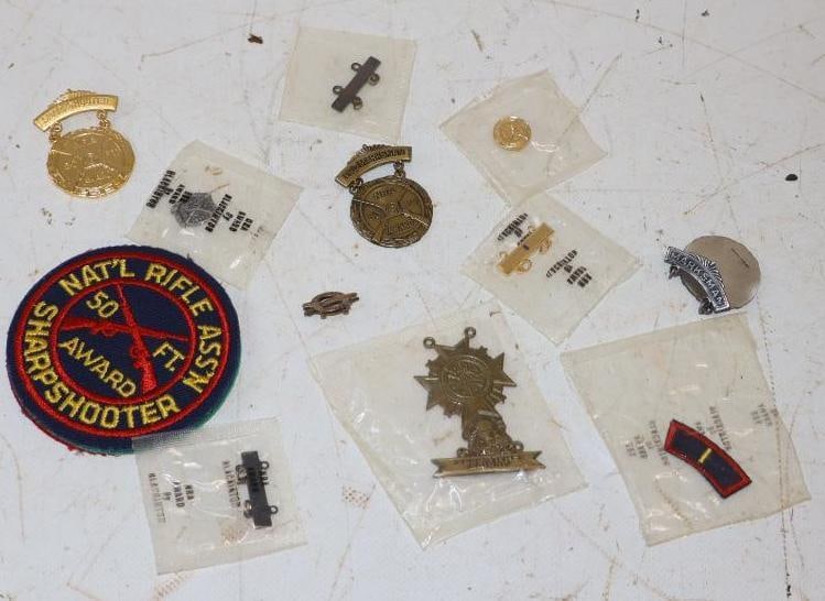Group of 15 NRA Patches & Pinback Badges: Largest is 3" x 3"