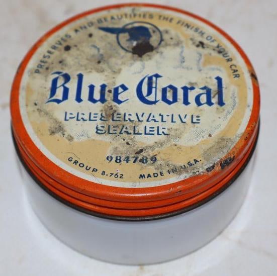 Pontiac Approved Accessories Blue Coral Wax Can: Has contents. 3oz