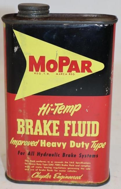MoPar Hi Temp Brake Fluid One Pint Oil can (1 of 2)