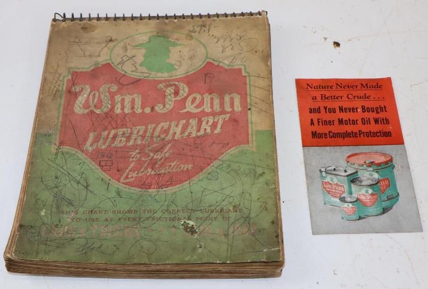 Group of 2 Wm. Penn Lubrication Guide & Product Pamphlets (1 of 6)