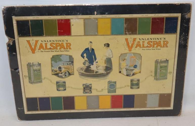 Valspar Cardboard Color Sample Advertising Sign: 20.5" x 14.5"