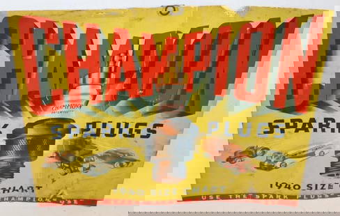 1940 Champion Spark Plugs Size Chart: 14" x