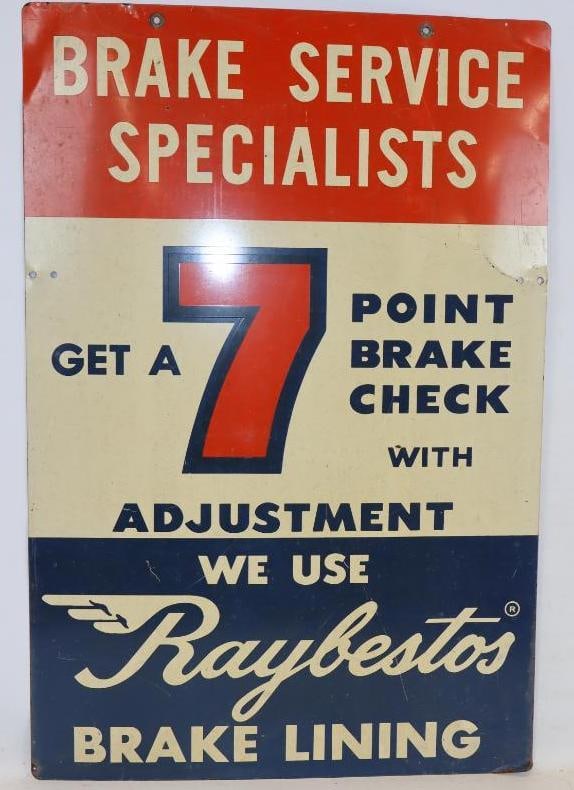 Ray Bestos Brake Lining Double Sided Metal Advertising Sign (1 of 5)