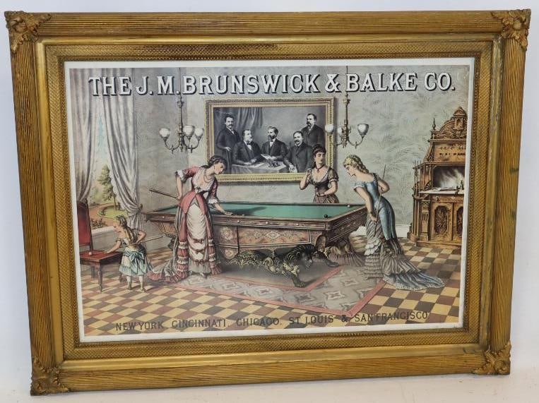 The J.M. Brunswick & Balke Co. Billiard Tables Framed Advertisement (1 of 5)
